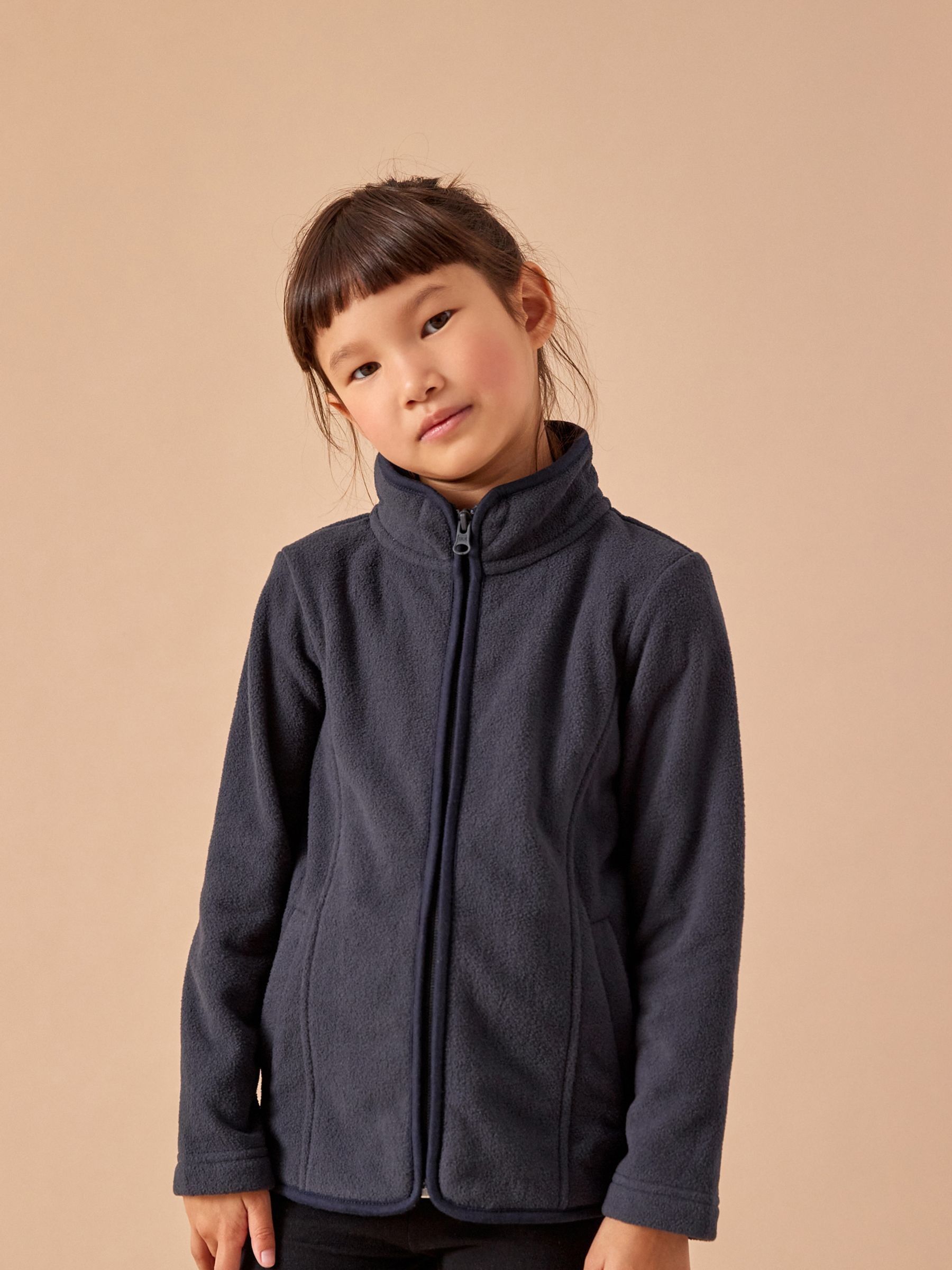 Bocini Kids' Unisex Polar Fleece Zip Through Jacket – Front Zip Pockets, Full Zip