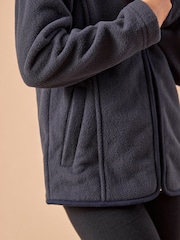 Navy Blue Zip-Up Fleece Jacket With Pockets (3-16yrs) - Image 3 of 6