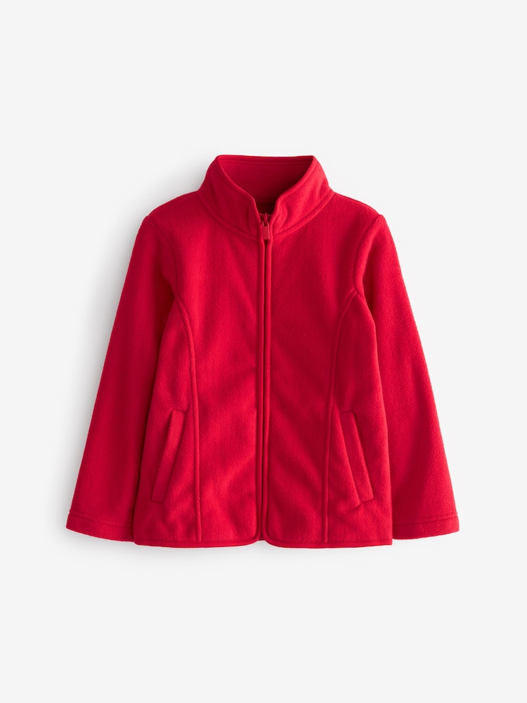 Red Zip-Up Fleece Jacket With Pockets (3-16yrs) - Image 3 of 5