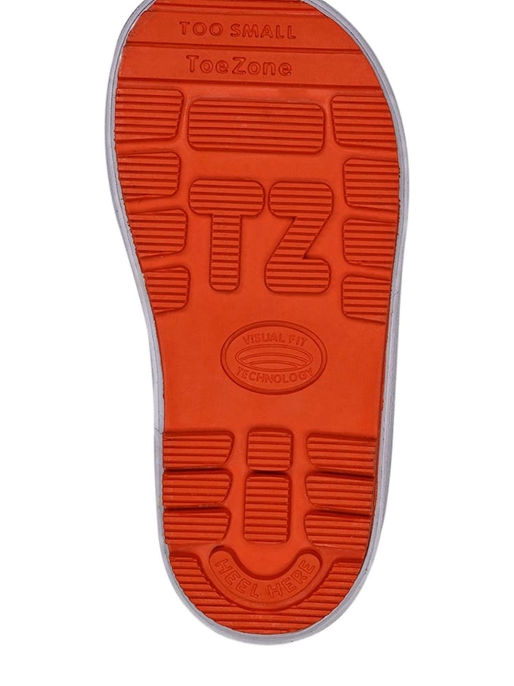 ToeZone Orange Tie Top Camo Wellies - Image 4 of 6