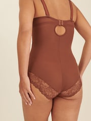 Chocolate Nude Firm Tummy Control Cupped Lace Body - Image 3 of 5