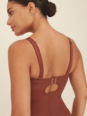 Chocolate Nude Firm Tummy Control Cupped Lace Slip - Image 3 of 6