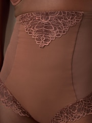 Chocolate Brown Super High Waist Briefs Firm Tummy Control Shaping Briefs - Image 5 of 7