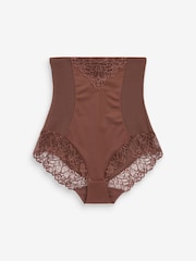Chocolate Brown Super High Waist Briefs Firm Tummy Control Shaping Briefs - Image 7 of 7