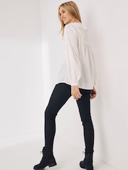 FatFace Natural Francesca Embroidered Blouse - Image 2 of 4