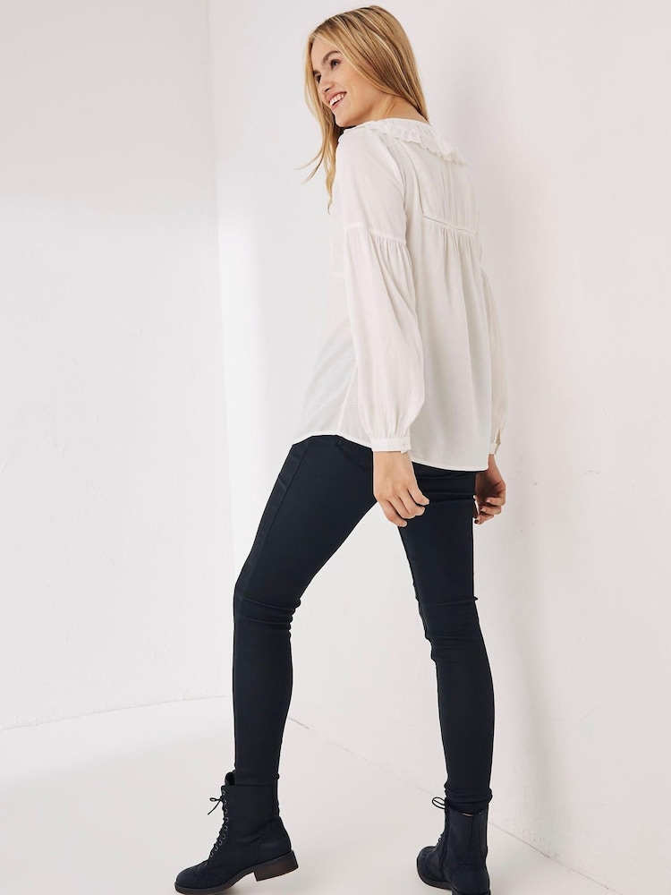 FatFace Natural Francesca Embroidered Blouse - Image 2 of 4 FatFace Natural Francesca Embroidered Blouse - Image 2 of 4