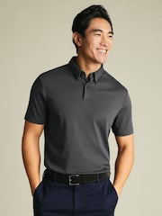 Qrafit Boz - Charles Tyrwhitt Qısa Qollu Polo Köynək - 5şəkildən 1 şəkil