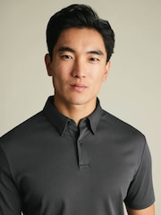 Qrafit Boz - Charles Tyrwhitt Qısa Qollu Polo Köynək - 5şəkildən 2 şəkil
