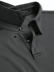 Qrafit Boz - Charles Tyrwhitt Qısa Qollu Polo Köynək - 5şəkildən 4 şəkil