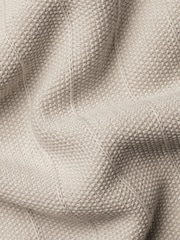 Charles Tyrwhitt Natural Cotton Stripe Knit Polo Shirt - Image 6 of 6