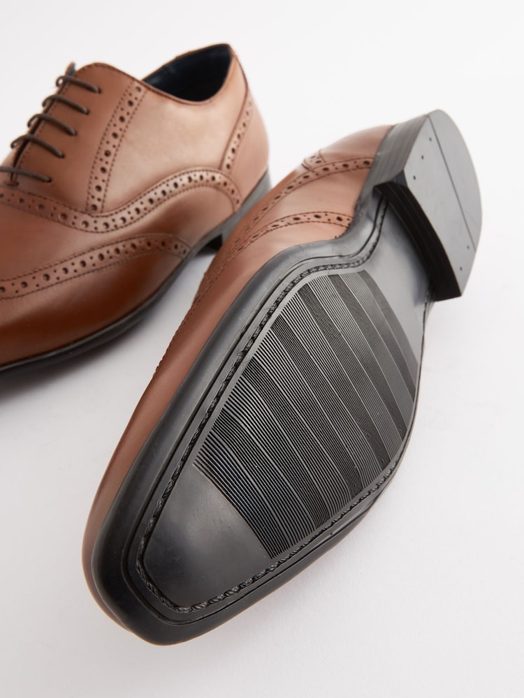 Rjava - širok kroj - Usnjeni čevlji Oxford Brogue - Slika 6 iz 6 Rjava - širok kroj - Usnjeni čevlji Oxford Brogue - Slika 6 iz 6
