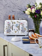 Laura Ashley White 4 Slice Elveden 4 Slice Toaster - Image 1 of 6