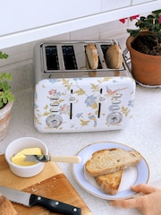 Laura Ashley White 4 Slice Elveden 4 Slice Toaster - Image 5 of 6