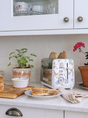 Laura Ashley White 4 Slice Elveden 2 Slice Toaster - Image 5 of 6