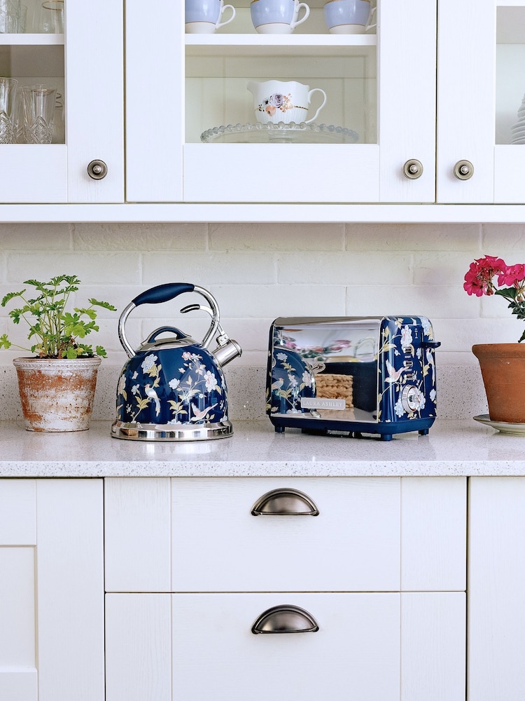 Laura Ashley Blue 4 Slice Elveden 2 Slice Toaster - Image 6 of 6