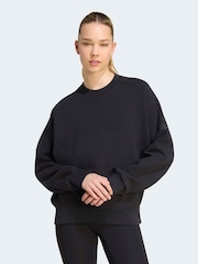 adidas Black Soft Lux Loose Sweatshirt - Image 1 of 6