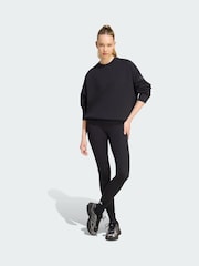adidas Black Soft Lux Loose Sweatshirt - Image 2 of 6