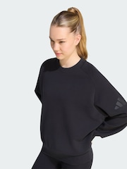 adidas Black Soft Lux Loose Sweatshirt - Image 4 of 6