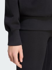 adidas Black Soft Lux Loose Sweatshirt - Image 5 of 6