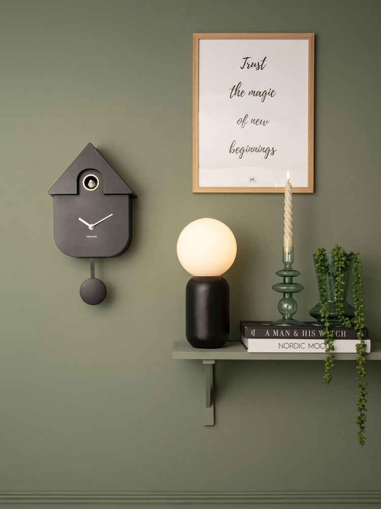 Karlsson Black Cuckoo Alarm Clock - Image 1 of 4