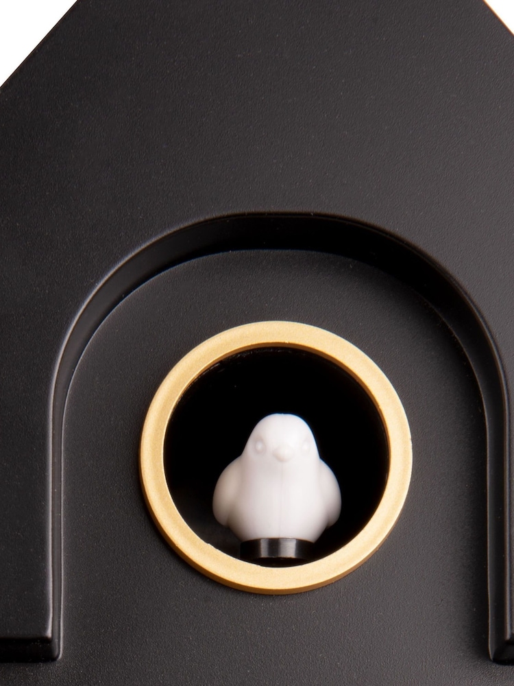 Karlsson Black Cuckoo Alarm Clock - Image 4 of 4