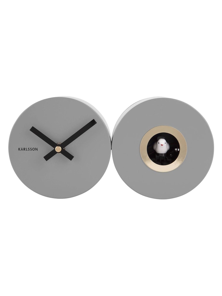 Karlsson Grey Duo Cuckoo Alarm Clock - Image 2 of 4