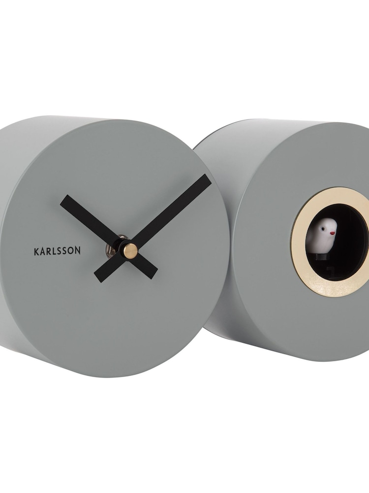 Karlsson Grey Duo Cuckoo Alarm Clock - Image 4 of 4