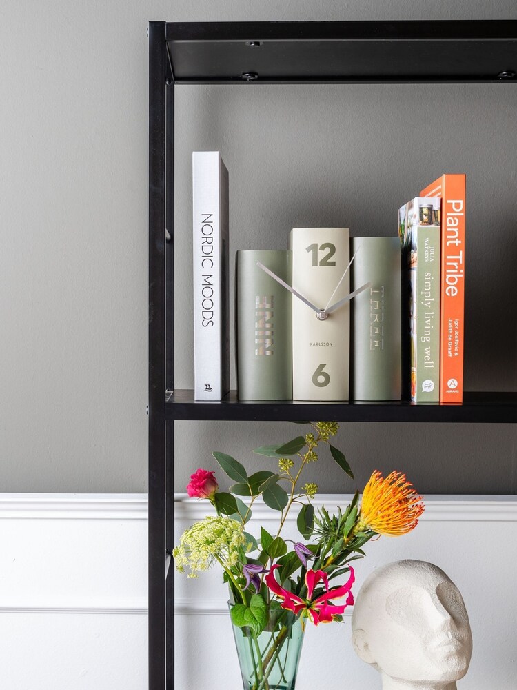 Karlsson Green Book Table Clock - Image 1 of 3