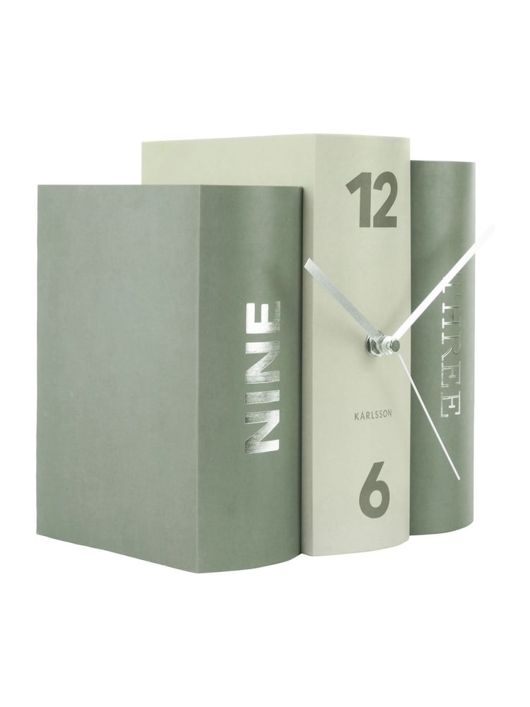 Karlsson Green Book Table Clock - Image 2 of 3