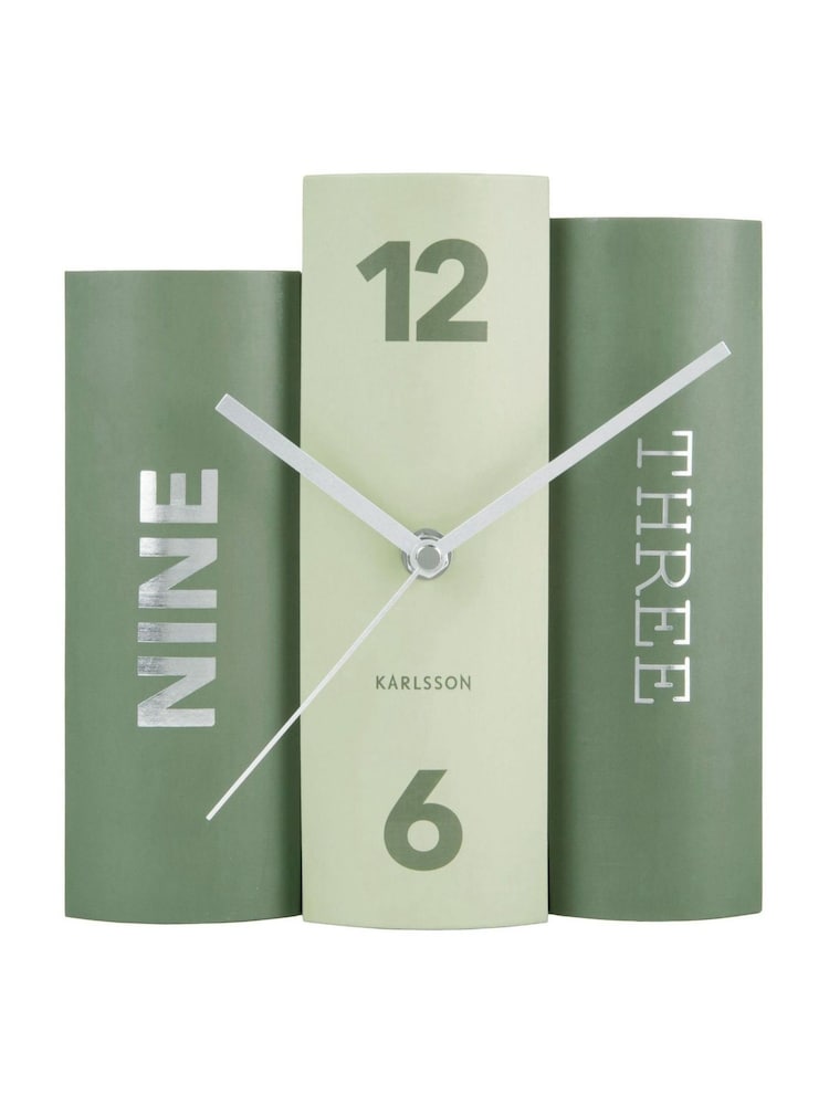 Karlsson Green Book Table Clock - Image 3 of 3
