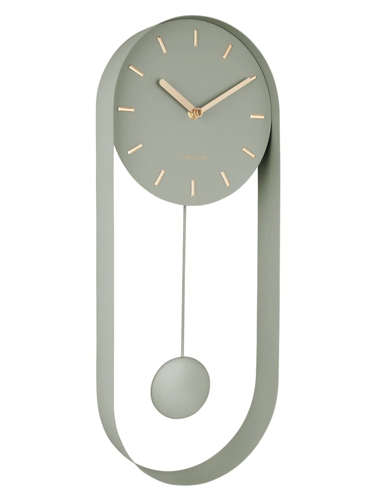 Karlsson Green Charm Pendulum Wall Clock - Image 3 of 3