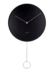 Karlsson Black Pendulum Wall Clock - Image 1 of 4