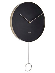 Karlsson Black Pendulum Wall Clock - Image 2 of 4