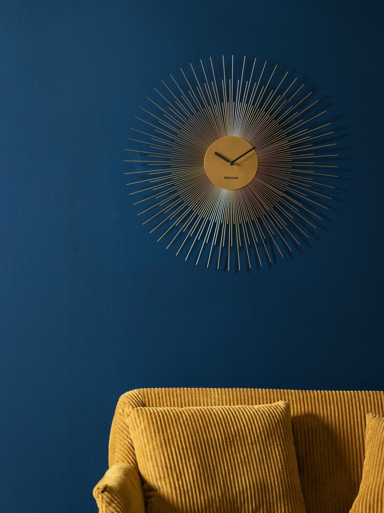 Karlsson Gold Peony Wall Clock - Image 1 of 3
