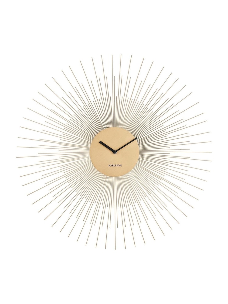 Karlsson Gold Peony Wall Clock - Image 2 of 3