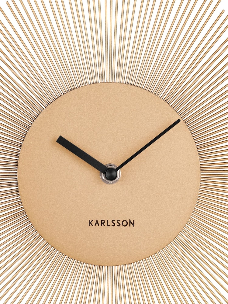 Karlsson Gold Peony Wall Clock - Image 3 of 3