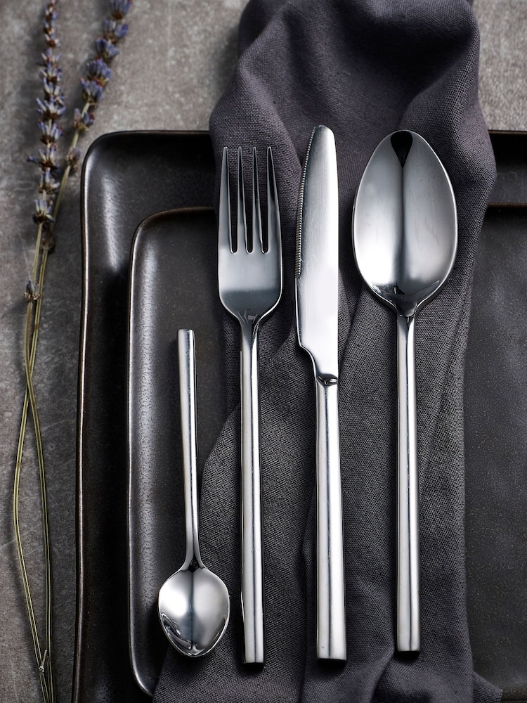 Silver 24pc Hampton Stainless Steel Cutlery Set - Image 1 of 2