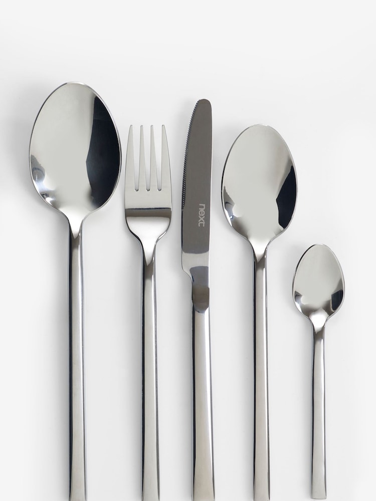 Silver 32pc Kensington Stainless Steel Cutlery Set - Image 2 of 2