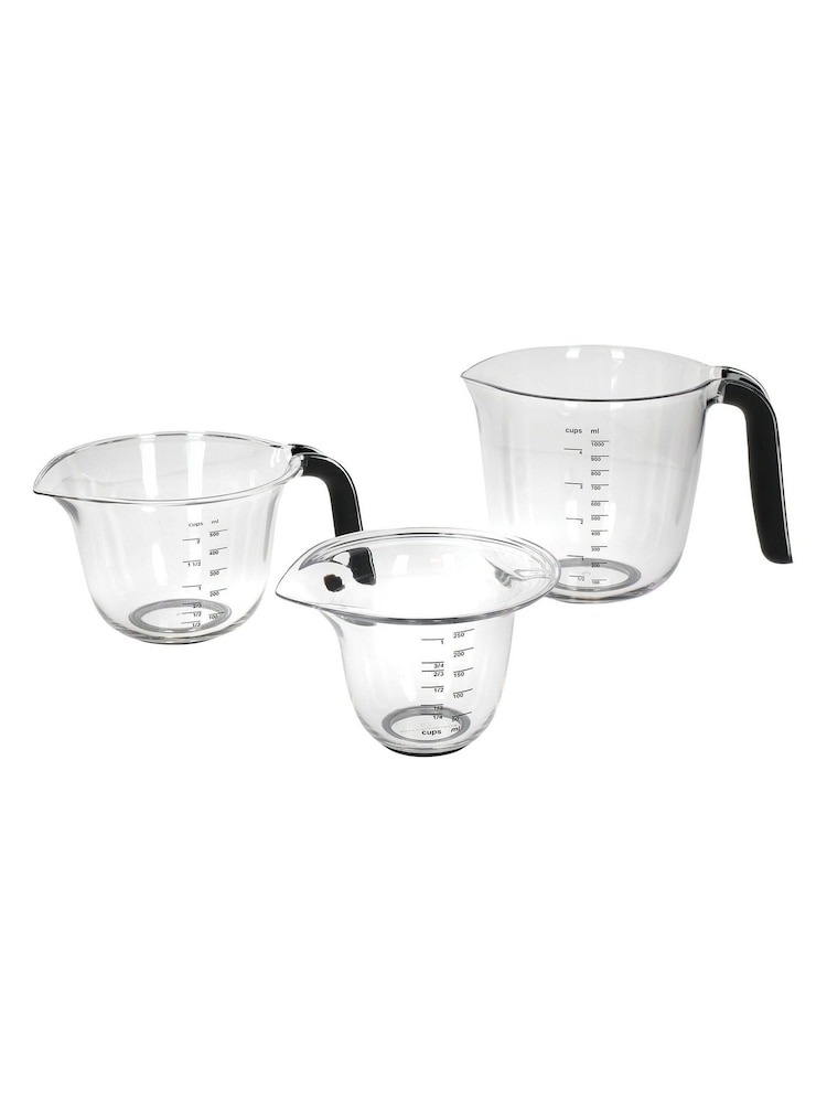 Kitchen Aid Set of 3 Black Measuring Jugs - Image 1 of 2 Kitchen Aid Set of 3 Black Measuring Jugs - Image 1 of 2