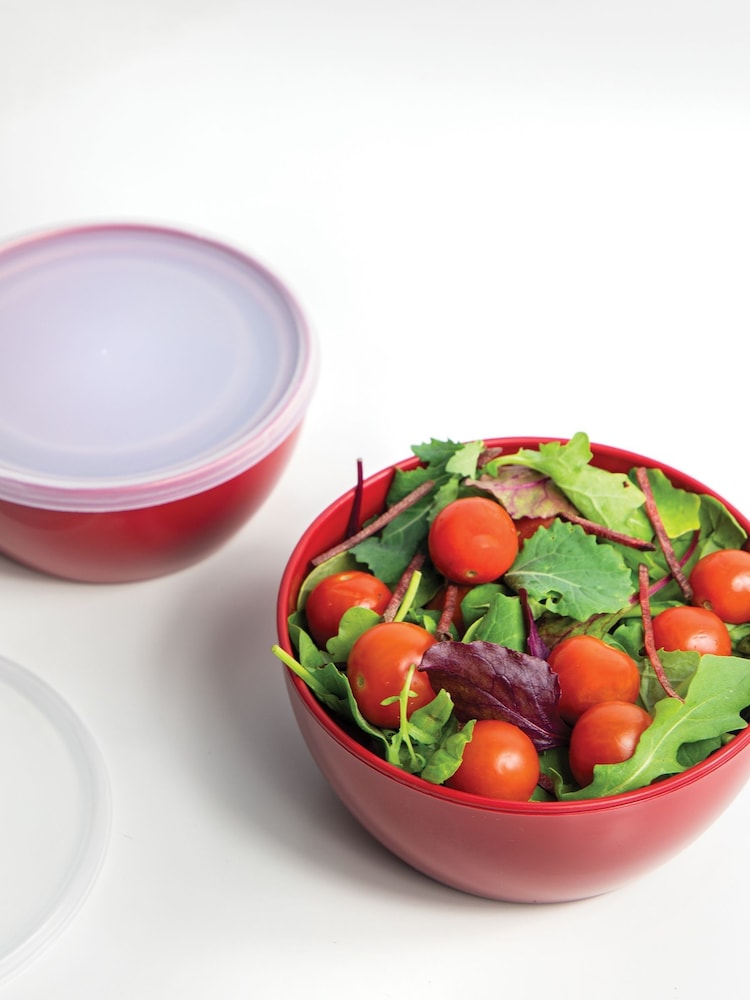 Kitchen Aid Set of 4 Red Lidded Prep Bowls - Image 2 of 3