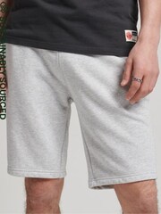 Superdry Grey Organic Cotton Vintage Logo Jersey Shorts - Image 2 of 6
