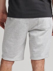 Superdry Grey Organic Cotton Vintage Logo Jersey Shorts - Image 3 of 6