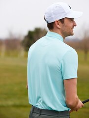 Aqua Blue Golf & Active Texture Polo Shirt - Image 4 of 8