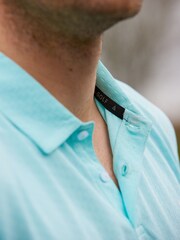Aqua Blue Golf & Active Texture Polo Shirt - Image 5 of 8
