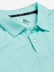Aqua Blue Golf & Active Texture Polo Shirt - Image 7 of 8