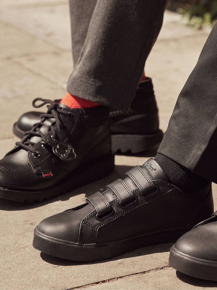 Kickers Black Tovni Trip Leather Trainers - Image 7 of 7