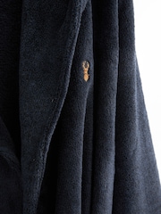 Navy Blue Supersoft Hooded Dressing Gown - Image 3 of 3