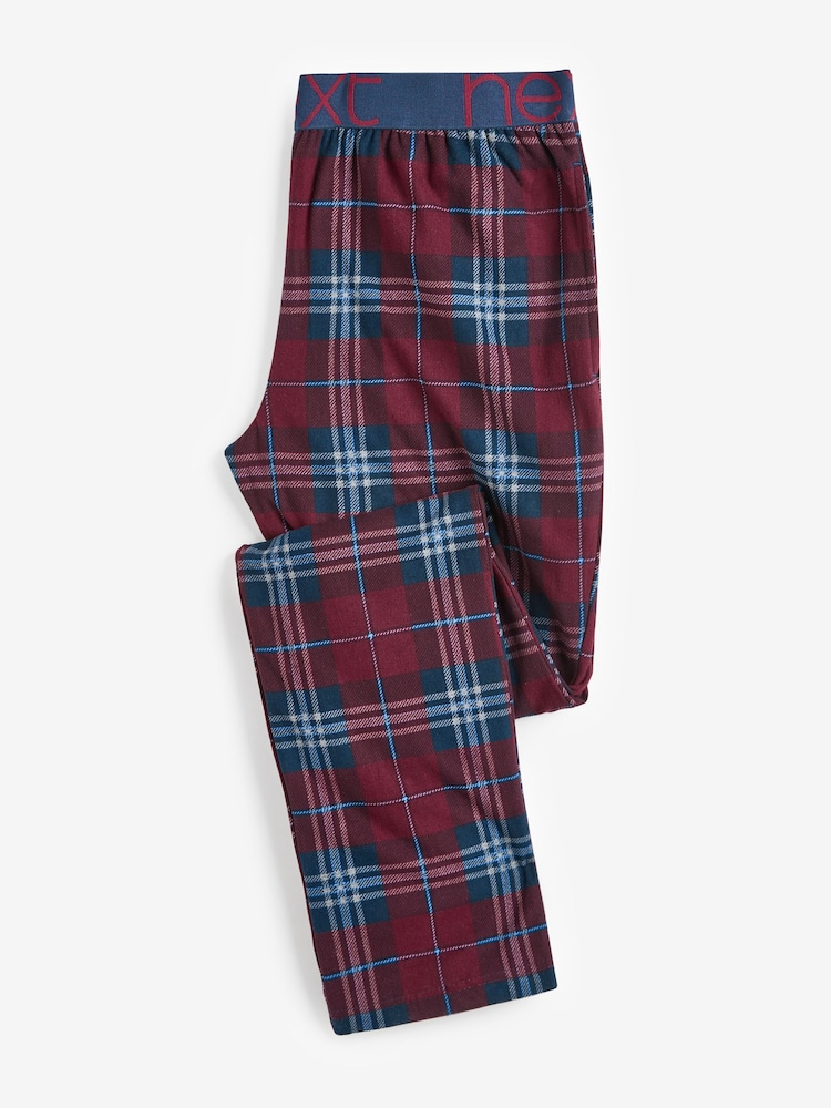 Navy Blue/Red Check Motionflex Cosy 100% Cotton Pyjamas Set - Image 9 of 9 Navy Blue/Red Check Motionflex Cosy 100% Cotton Pyjamas Set - Image 9 of 9