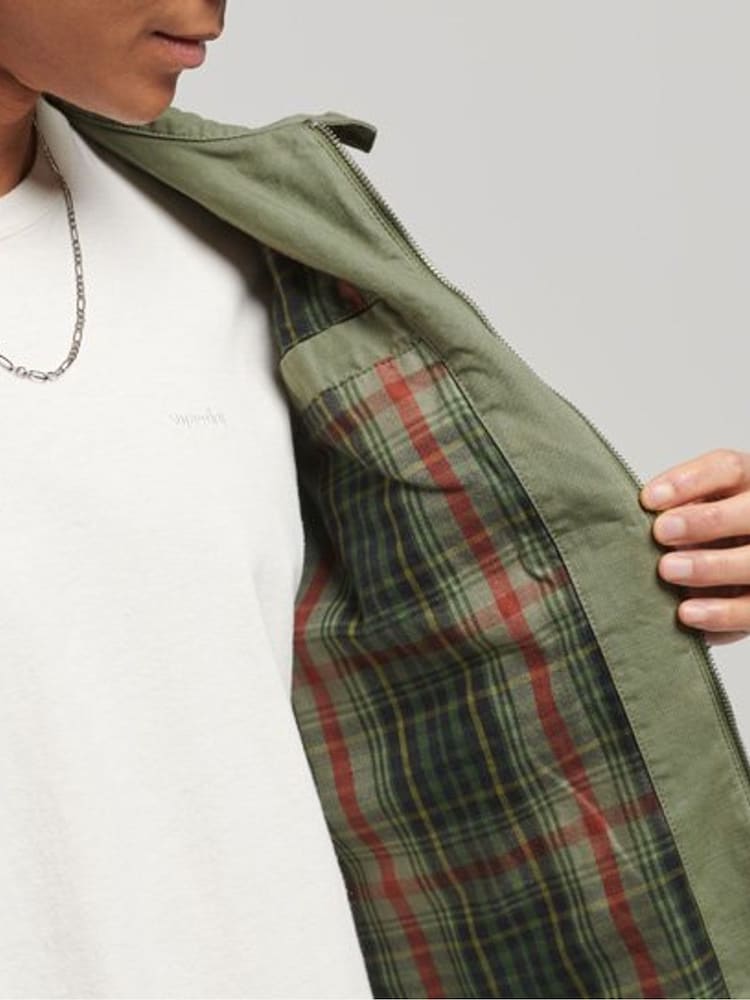 Superdry Green Vintage Classic Harrington Jacket - Image 7 of 8