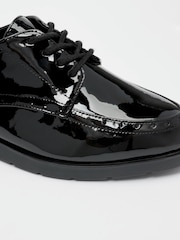 Black Extra Wide Fit Forever Comfort® EVA Lace-Up Patent Shoes - Image 11 of 11
